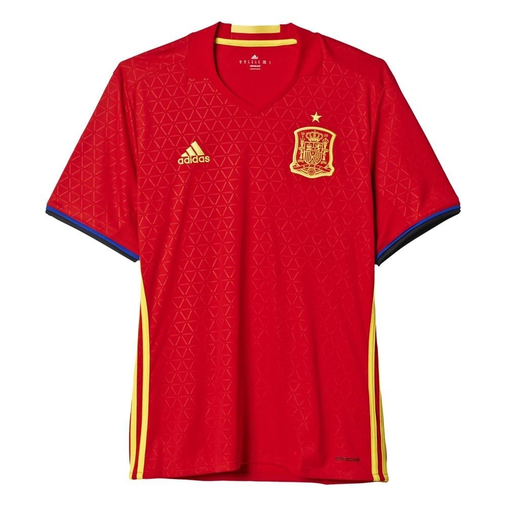 adidas camiseta de fútbol oficiales CAMISETA ESPANA PRIMERA EQUIPACION 2016 vista frontal