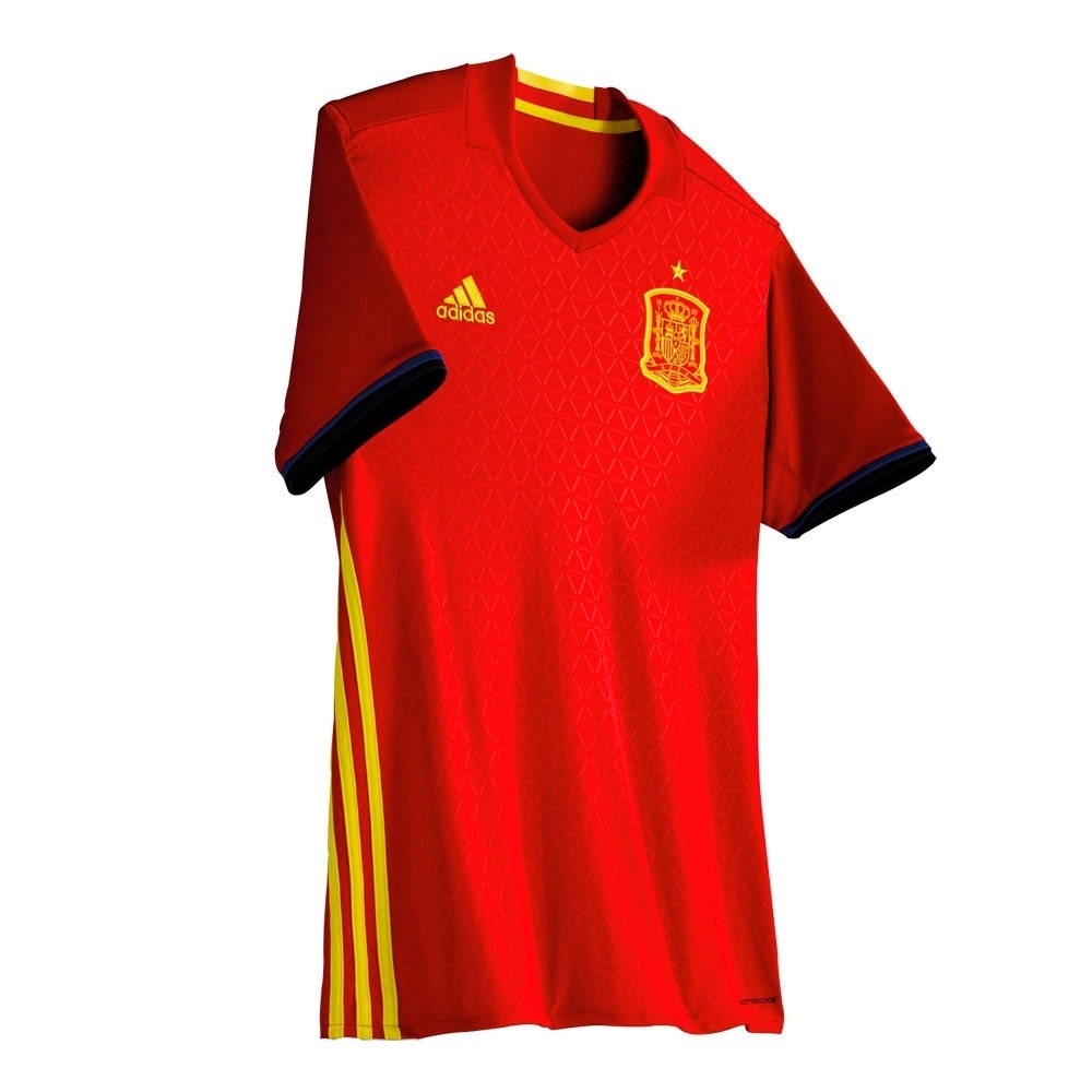 adidas camiseta de fútbol oficiales CAMISETA ESPANA PRIMERA EQUIPACION 2016 vista detalle