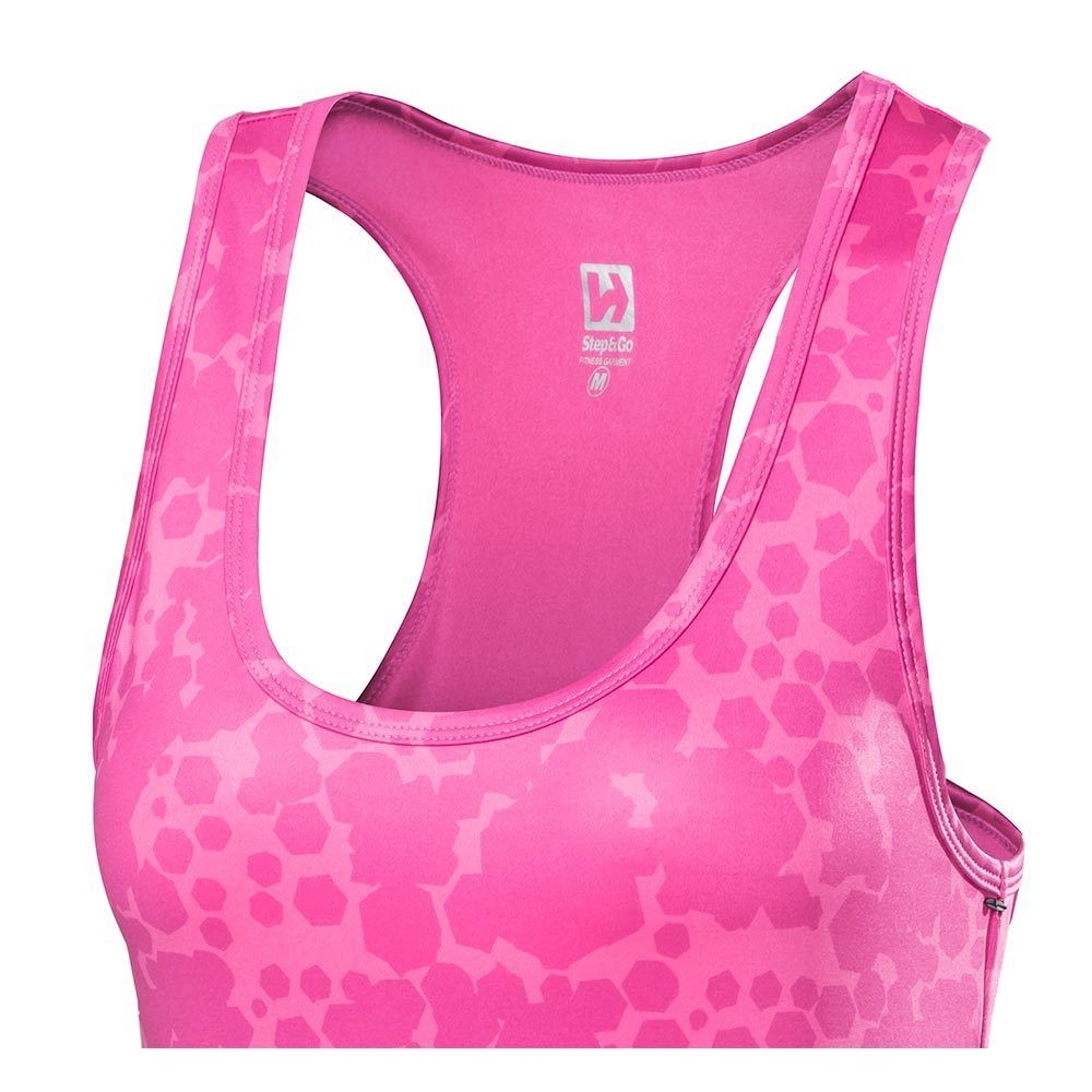 Step&Go camiseta tirantes fitness mujer T-BEEZ vista detalle