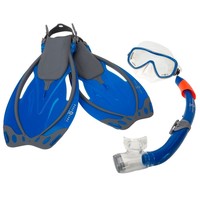 Aqualung kit gafastubo y aletas snorkel SET YUCATAN BLUE S/M vista frontal