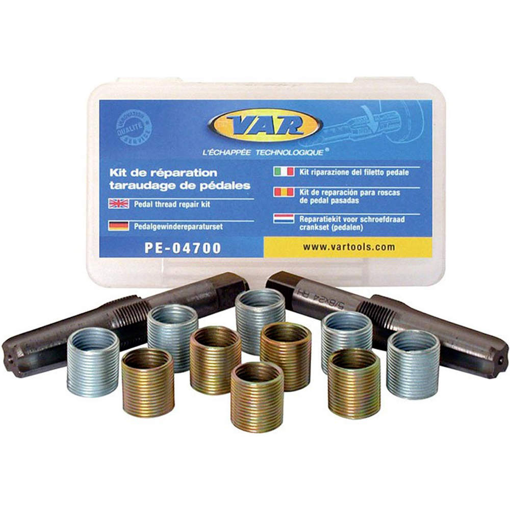 Var kit reparacion rosca biela/pedal herramientas bicicleta