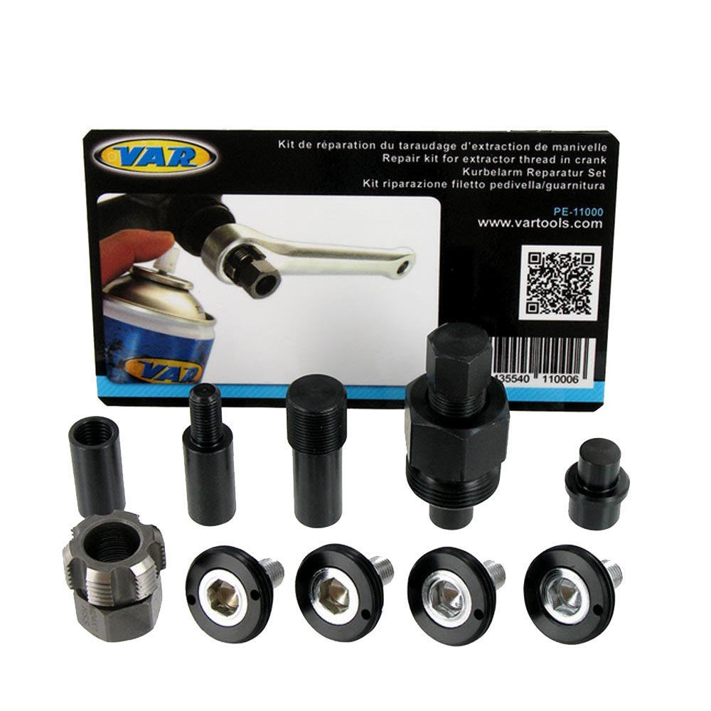 Var kit reparacion rosca bielamas extractor herramientas bicicleta