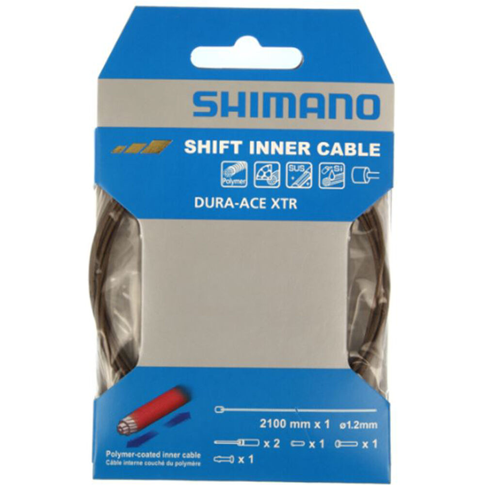 Shimano cable 1pzcambio 12x2100mm polimero da cableado y tope funda ciclismo