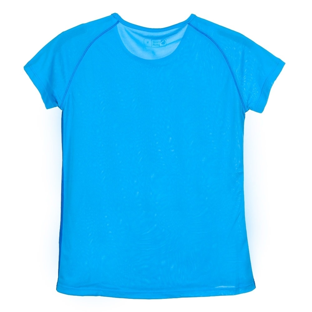 Neak Peak camiseta montaña manga corta mujer T-SANSA NEON BLUE vista trasera