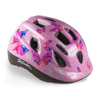 Spiuk casco bicicleta niño CASCO KIDS ROSA BUTTERFLIES vista frontal