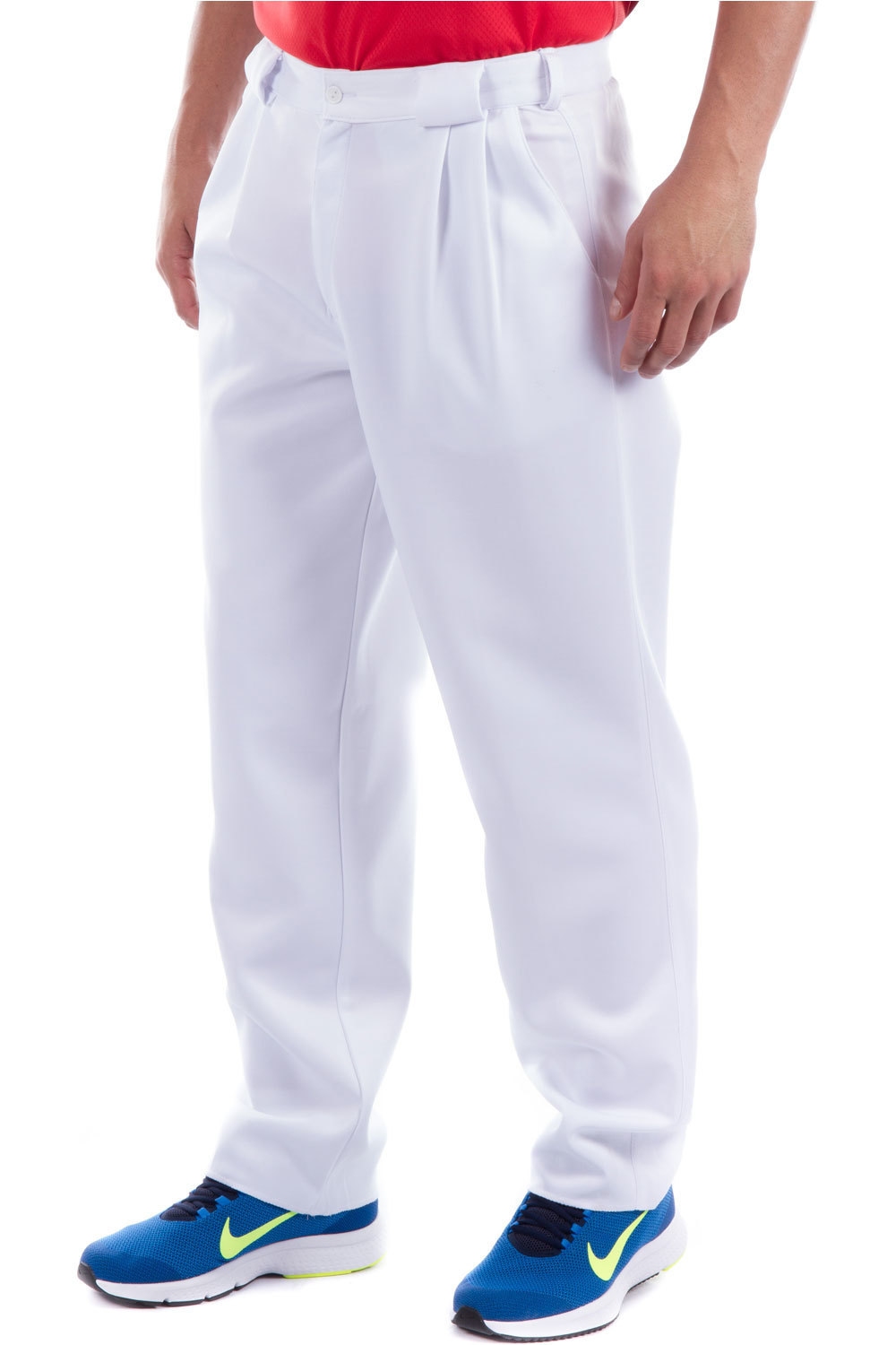 Euskalduna pantalón frontón PANT PELOTARI ADULTO BLANCO vista frontal