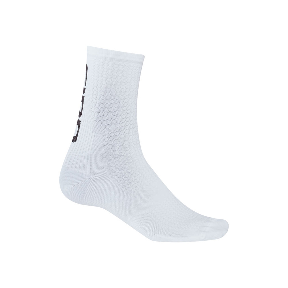 Giro calcetines ciclismo HCR TEAM 2016 WHITE BLACK vista frontal