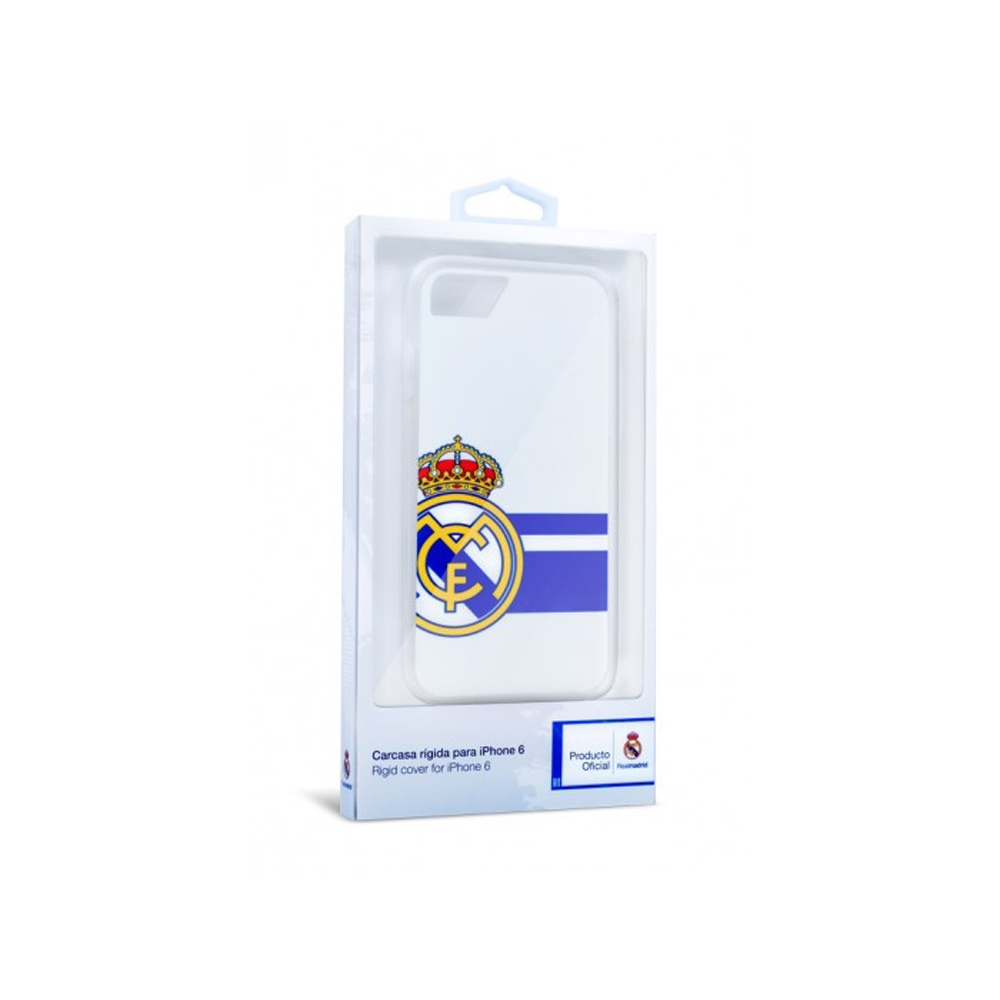 Real Madrid merchandaising equipos de fútbol oficiales CARCASA REAL MADRID IPHONE 6 BL vista frontal