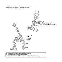 Sram manetas bicicleta carretera DOBLEMANDO FORCE22 HIDRAULICO DISCO TRAS 02