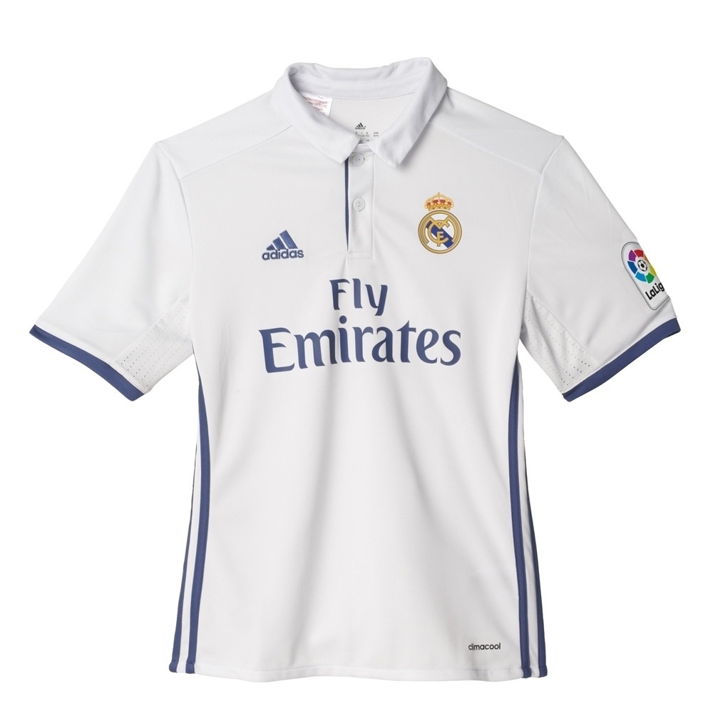adidas camiseta de fútbol oficiales niño R.MADRID 17 H JSY Y vista frontal