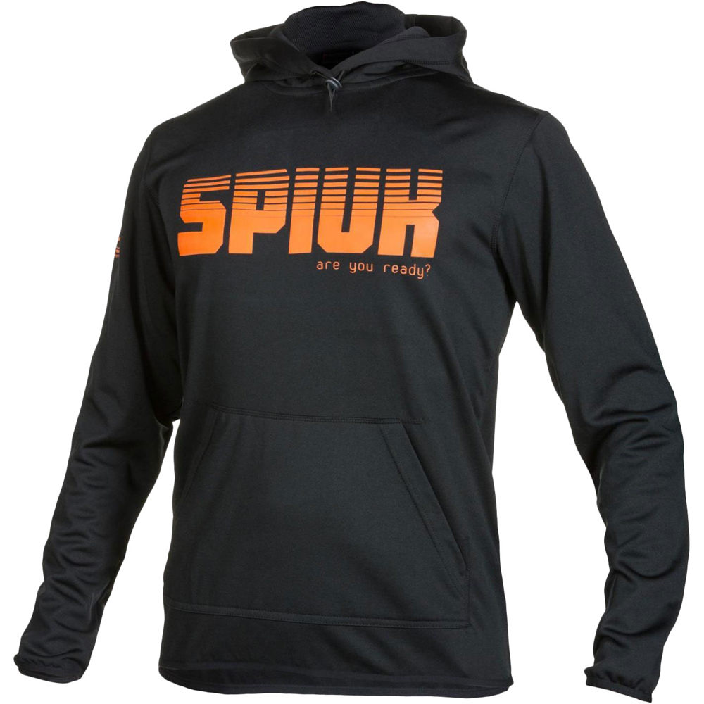 Spiuk sudadera hombre SUDADERA CON CAPUCHA CITY HOMBRE NEGRO vista frontal