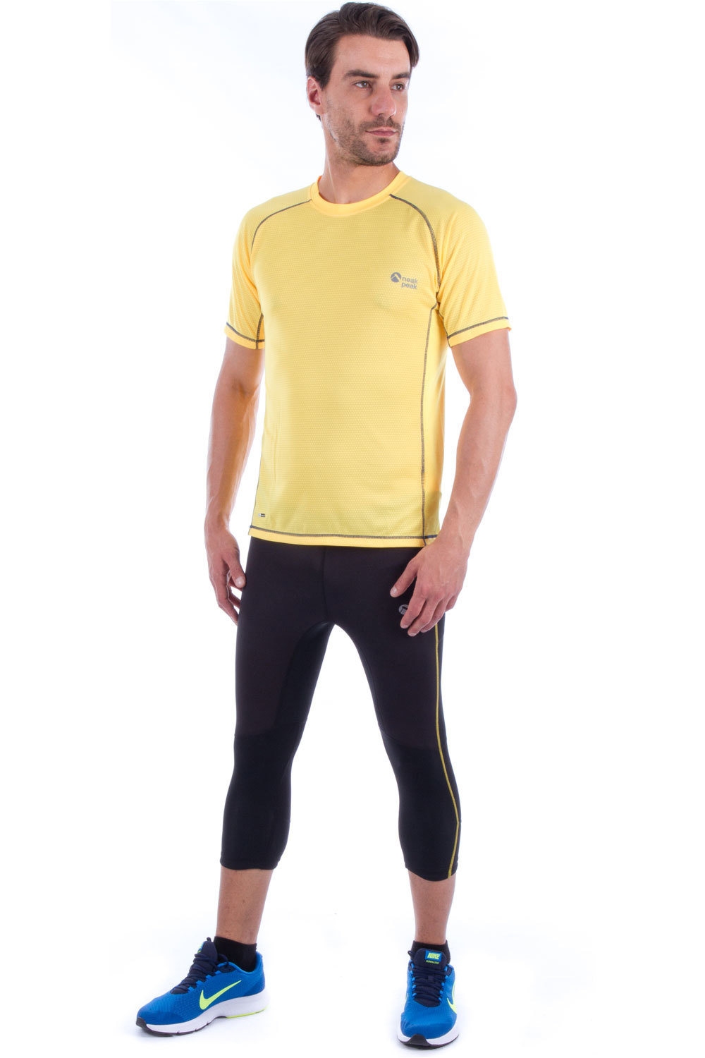 Neak Peak malla pirata running hombre P-LITE BLACK/SAFFRON/DARK BLUE vista detalle