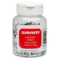 Sram cableado y tope funda ciclismo TERMINAL CABLE FRENO 1.8 SILVER 500uds vista frontal