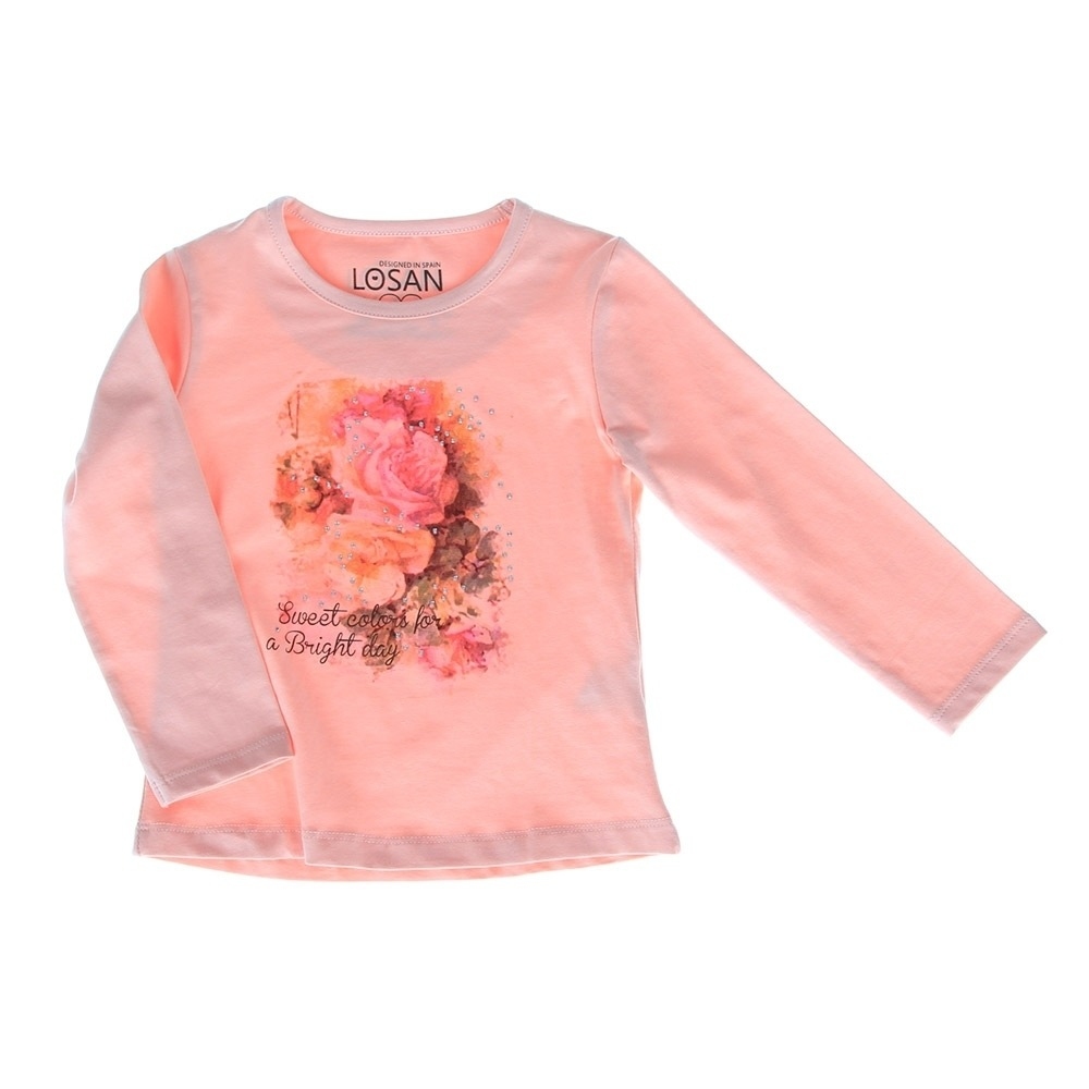 Losan camiseta junior niña camiseta romantic flower vista frontal
