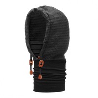 Buff tubular POLAR THERMAL HOODIE BLACK vista frontal