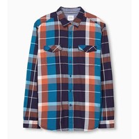 Esprit camisa manga larga hombre _EDC_OVERSIZED CHECK vista frontal