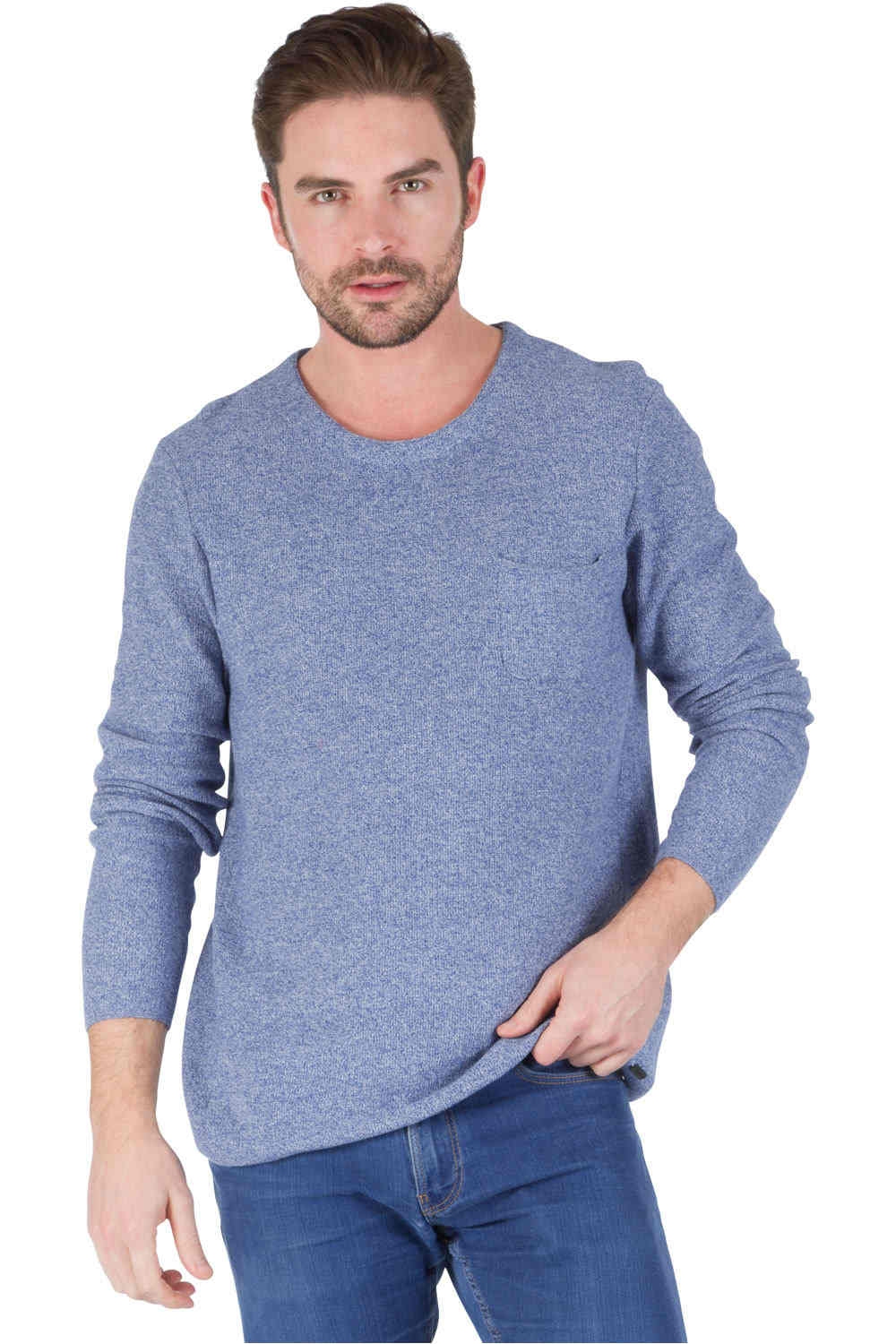 Loose knitted jersey hombre Azul (M)
