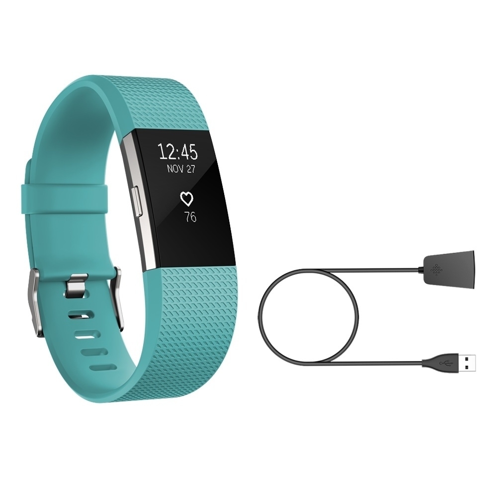 Fitbit pulsera de actividad FITBIT CHARGE 2 CELESTE MET vista frontal