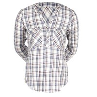 Esprit camisa manga larga mujer EDC_open nack check vista frontal