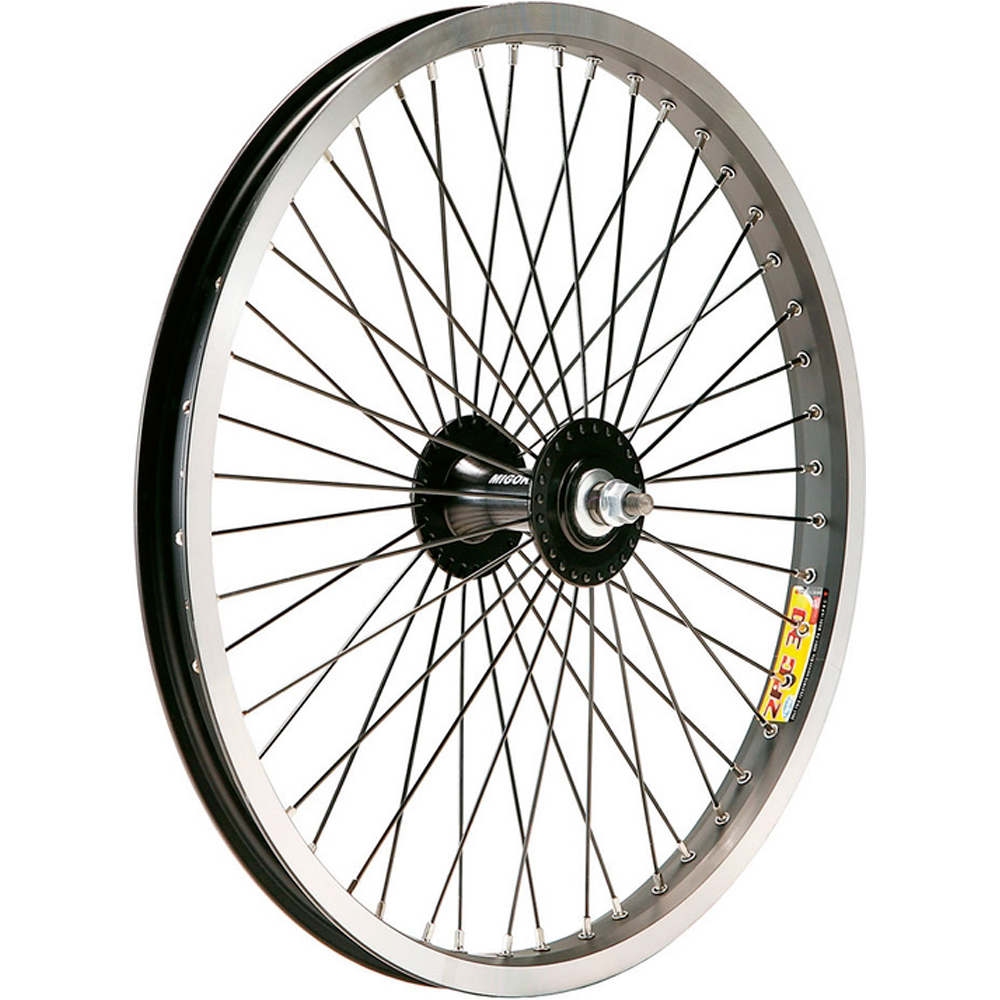 Gurpil ruedas mtb RDA. DEL. BMX 20x2.125 Alu.EJE 9.5-36 vista frontal