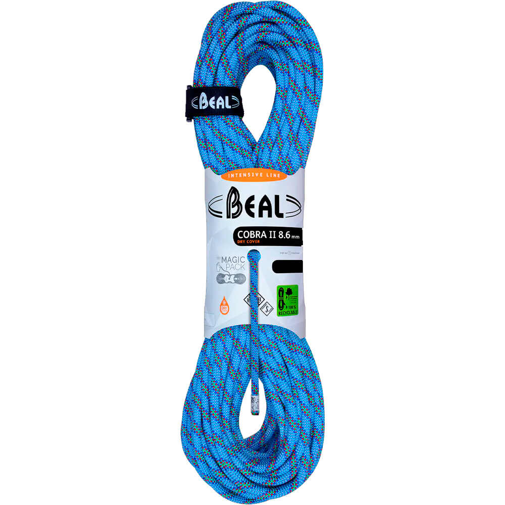 Cobra ii 86 mm golden dry 50 m cuerda escalada Azul (UNICA)
