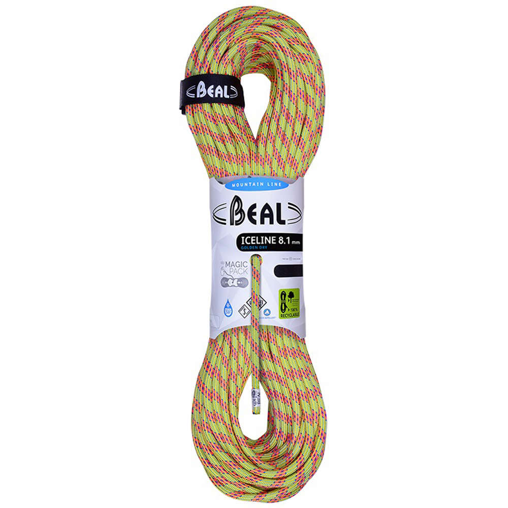 Beal cuerda escalada ICE LINE GDRY UNICORE vista frontal