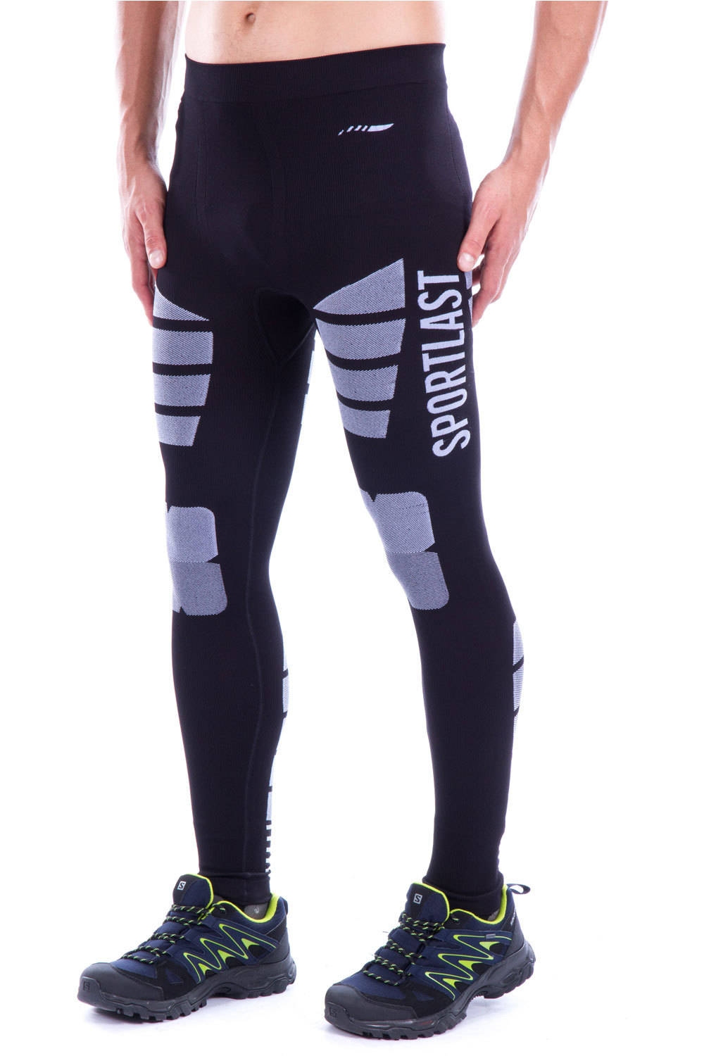 Compression malla larga running hombre Negro (L-XL)