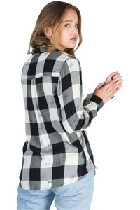 Bench camisa manga larga mujer LIGHT FLANNEL W/ AOP SHIRT vista trasera