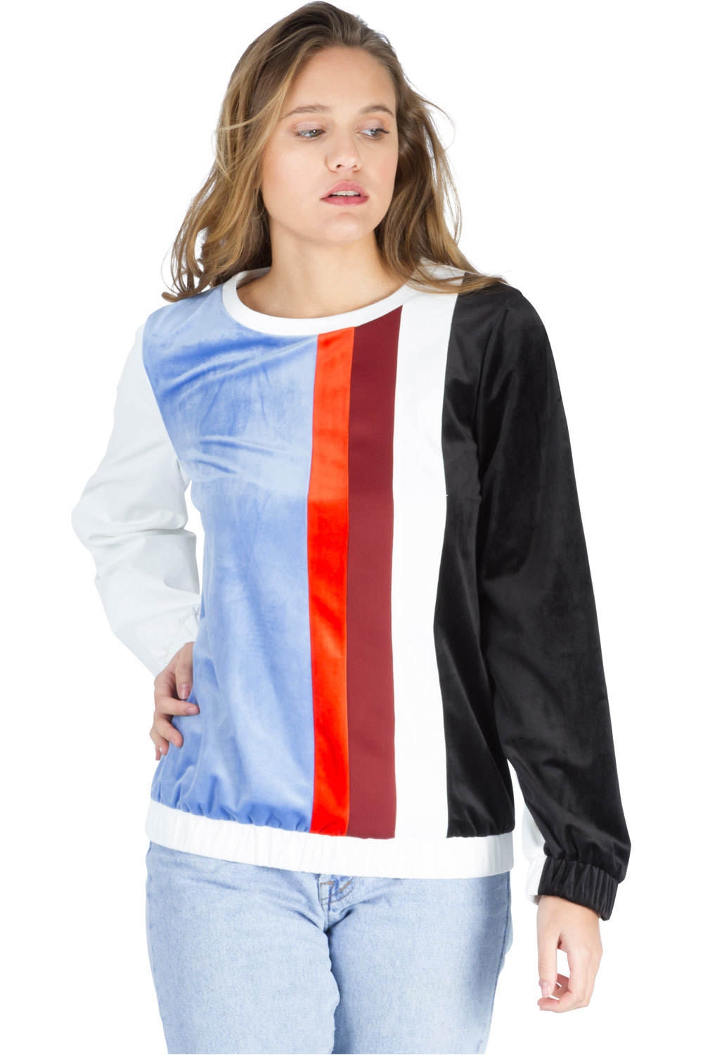 Bench sudadera mujer COLOURBLOCK SHIRT vista frontal