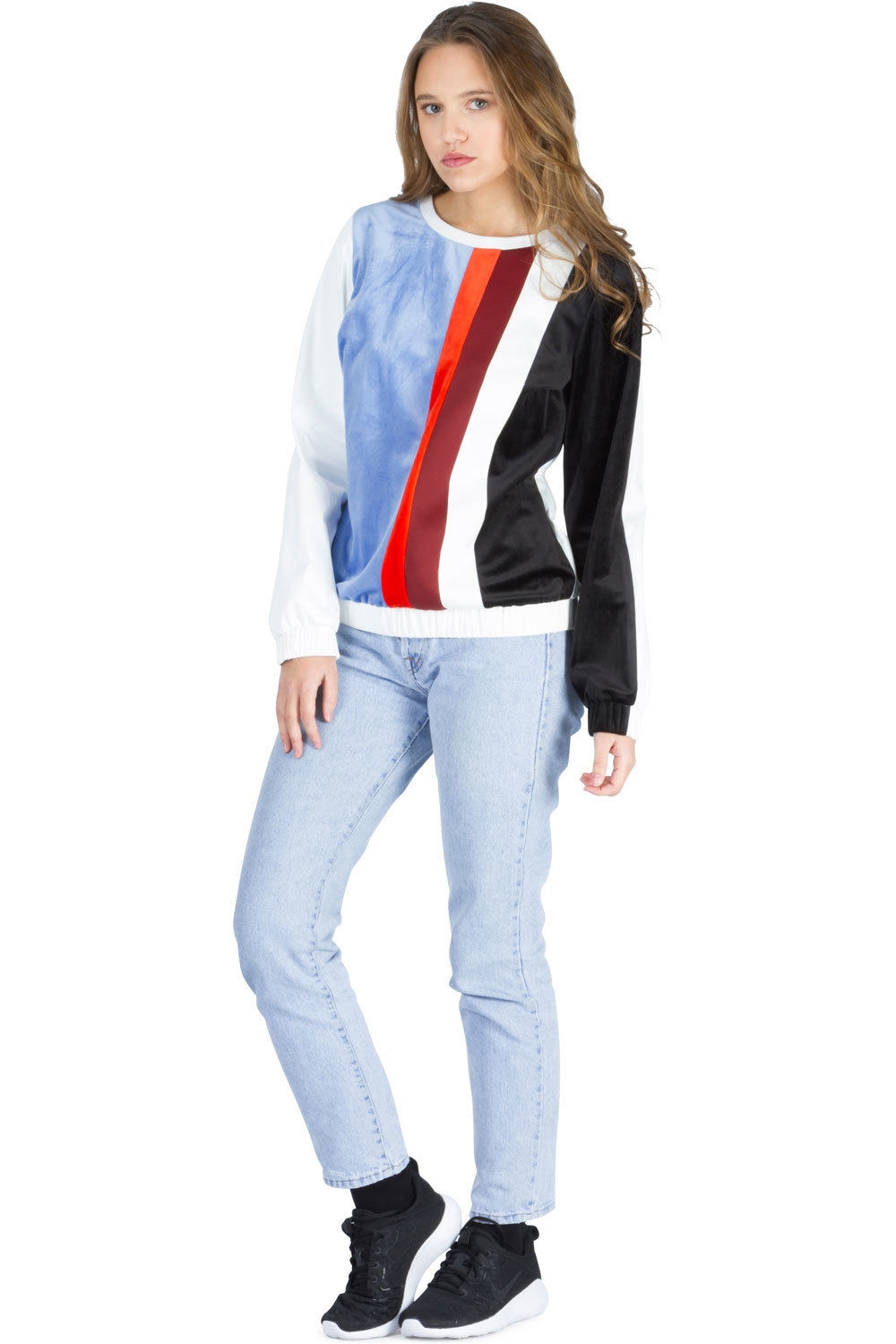 Bench sudadera mujer COLOURBLOCK SHIRT vista detalle