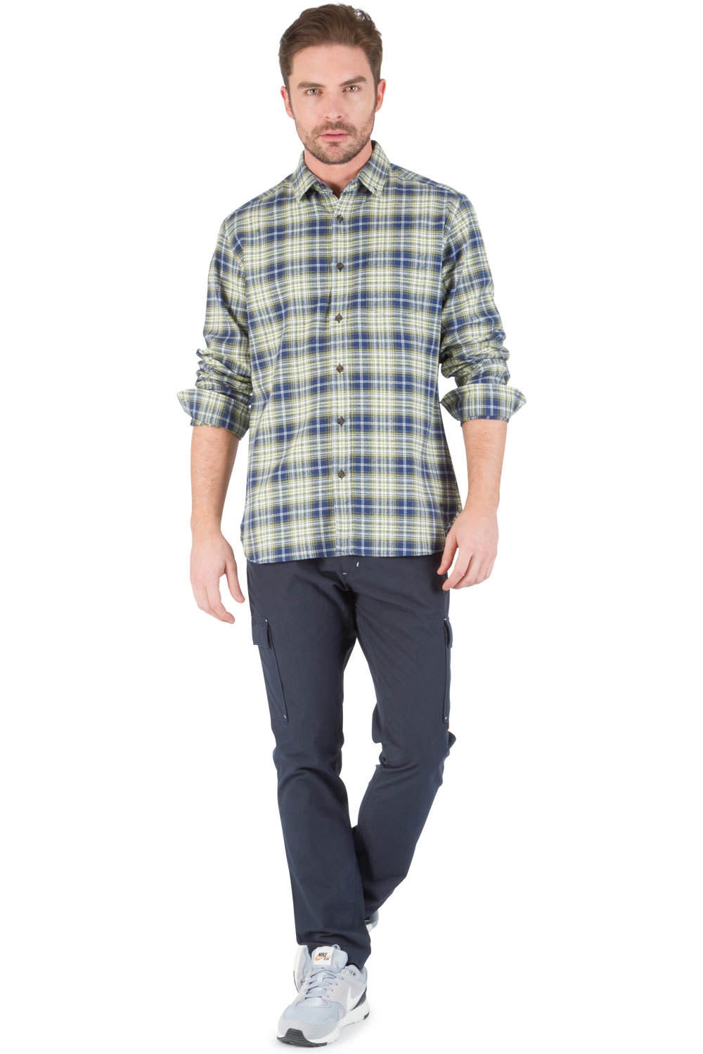 Esprit camisa manga larga hombre YD CHECK LS vista detalle