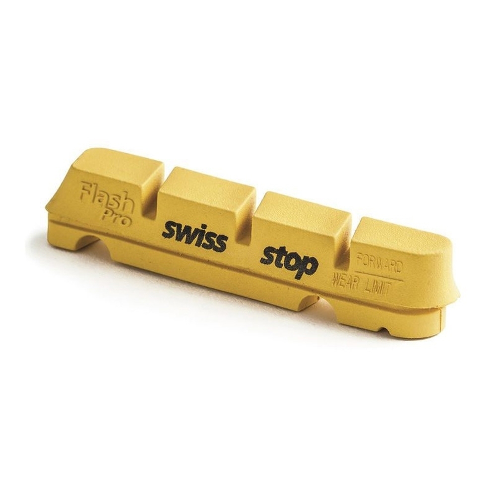 Kit 4 zapatas flash carbono zapatas de freno bici Amarillo (UNICA)