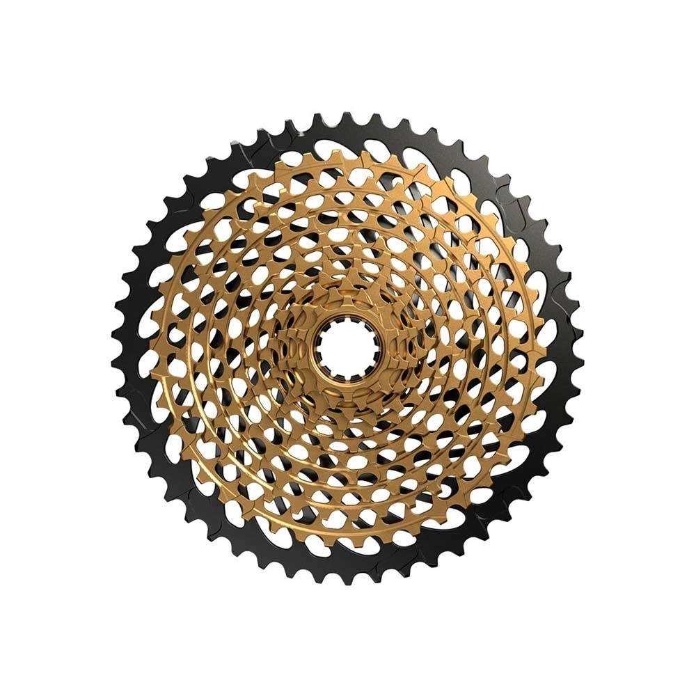 Sram cassette mtb XG-1299 12V 10-50 GOLD vista frontal