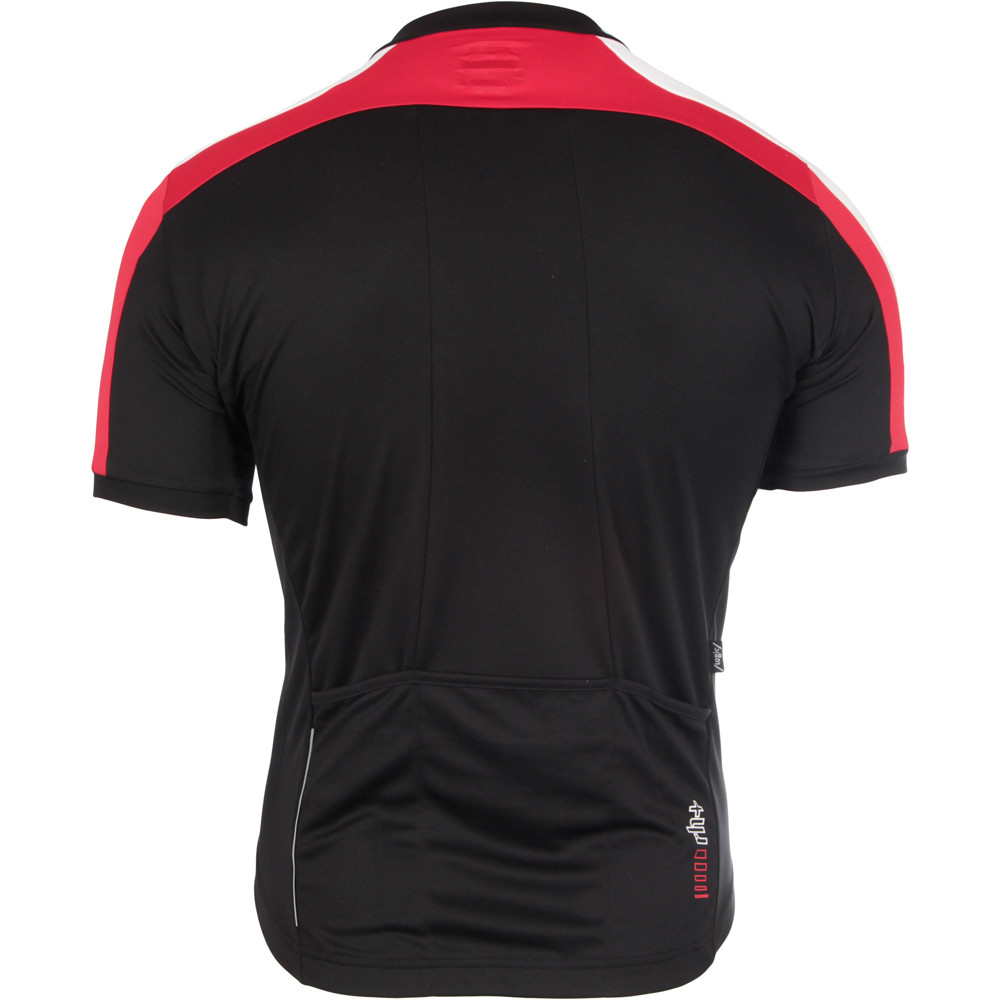 Rh+ maillot manga corta hombre SPACE JERSEY BLACK/WHITE/RED vista trasera