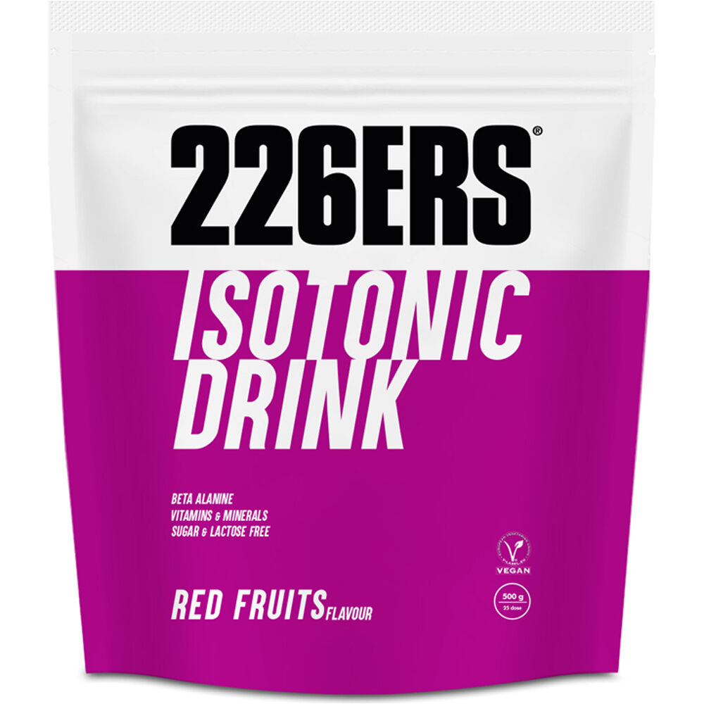 226ers hidratación ISOTONIC DRINK 0,5KG RED FRUITS vista frontal