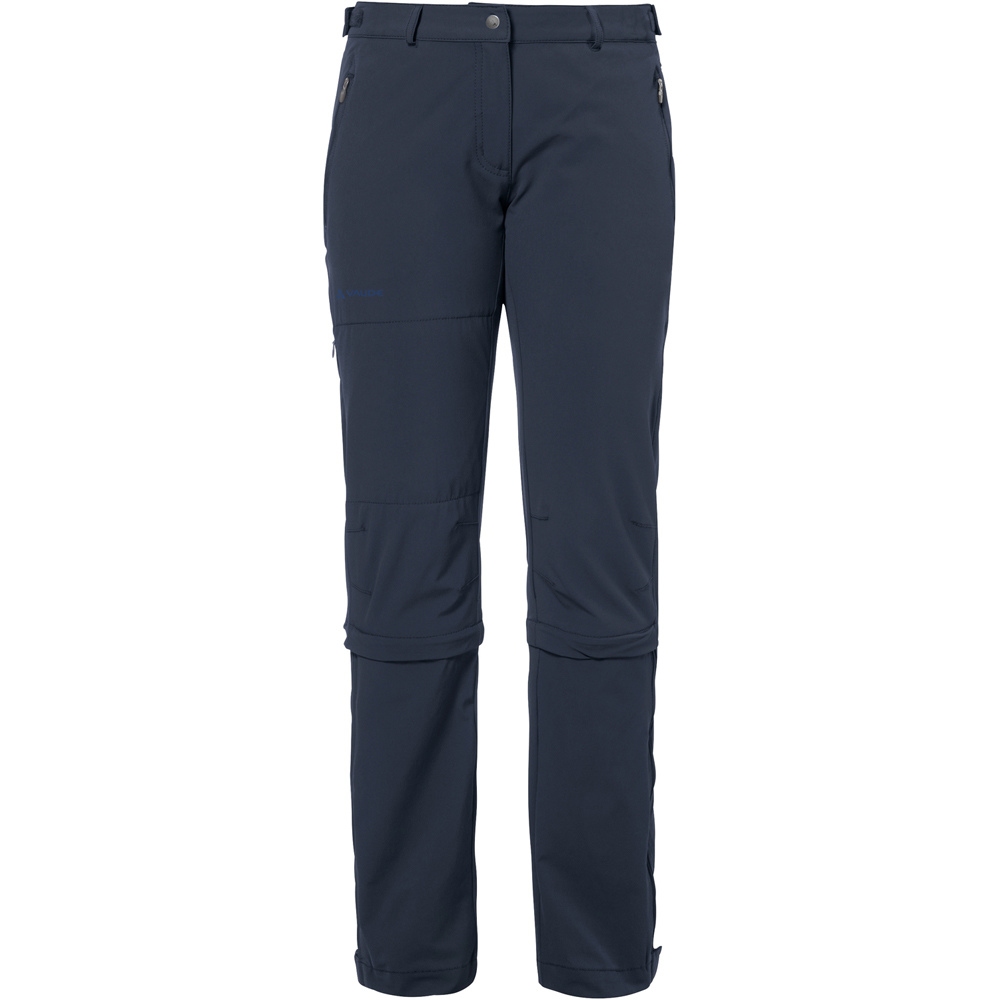 Vaude pantalón montaña mujer Farley Stretch Capri T-Zip II vista frontal