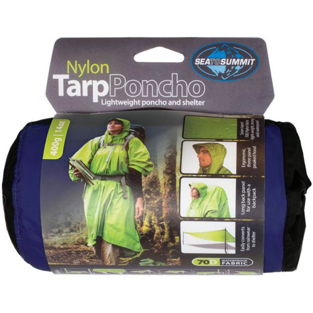 Seatosummit poncho montaña Nylon Tarp Poncho vista frontal