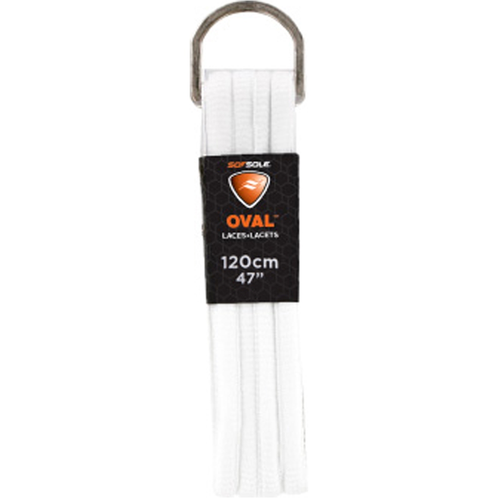 Sof Sole cordones OVAL 120 WHITE vista frontal