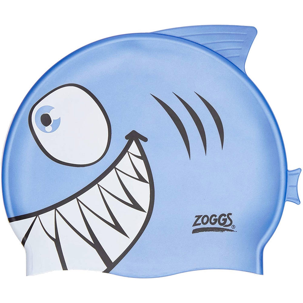 Zoggs gorro natación niño JUNIOR CHARACTER SHARK vista frontal