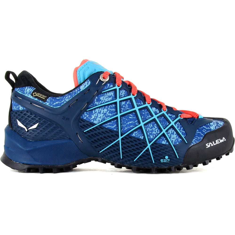 Salewa zapatilla trekking mujer WS WILDFIRE GTX AZ lateral exterior