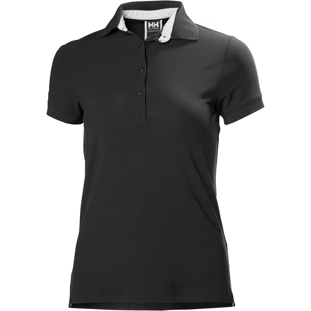 Crewline polo manga corta mujer Negro (M)