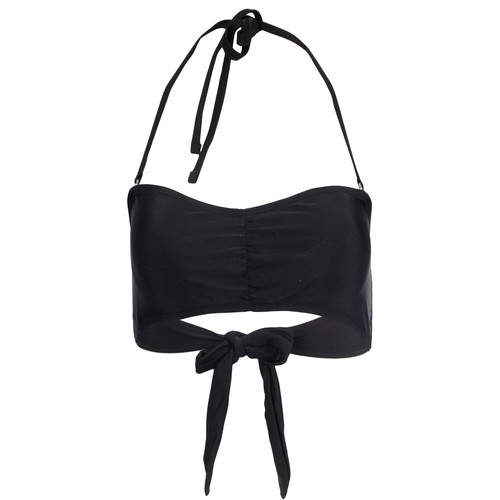  Top banda bikini negro Solid Seafor 