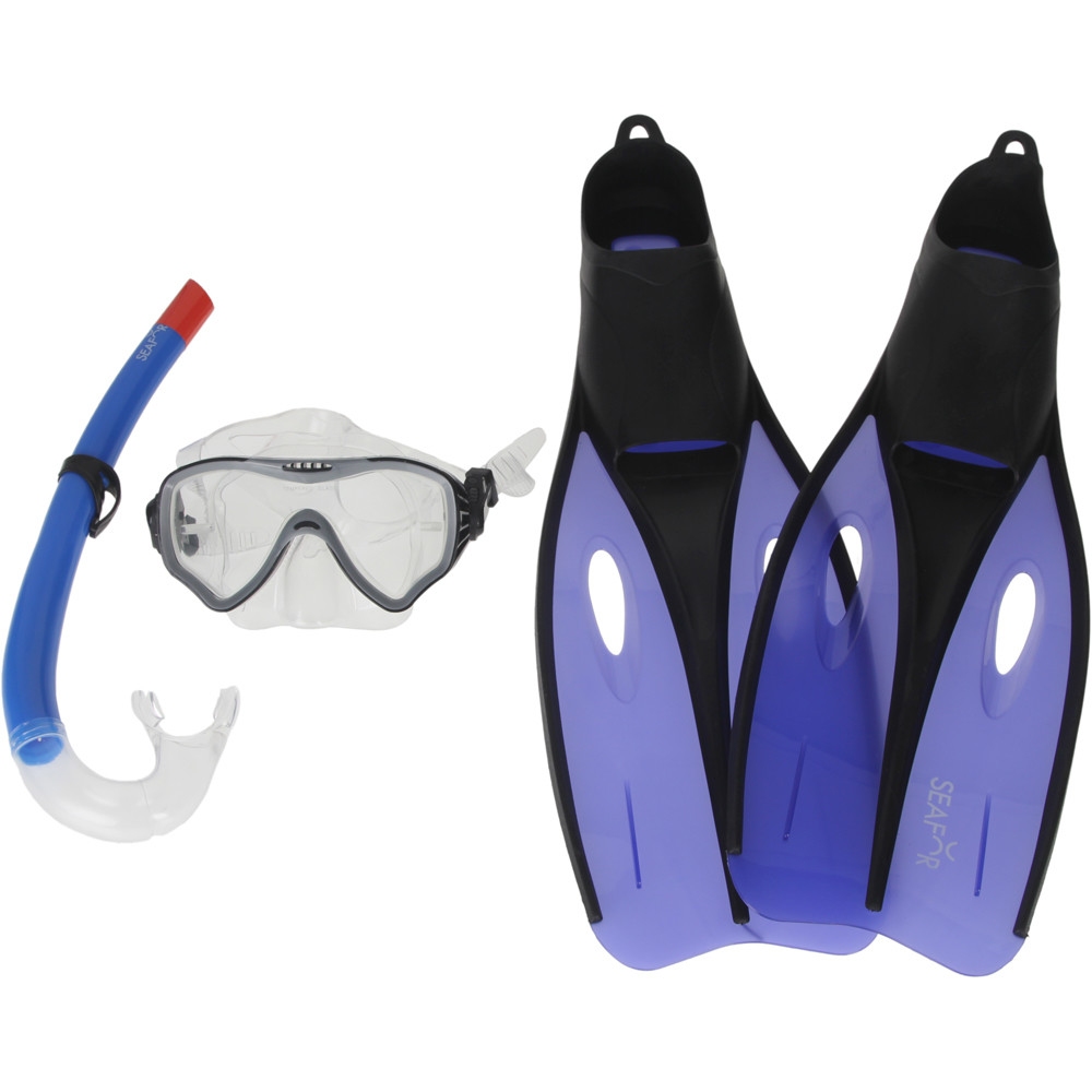 Seafor kit gafastubo y aletas snorkel SEAMOOD vista frontal