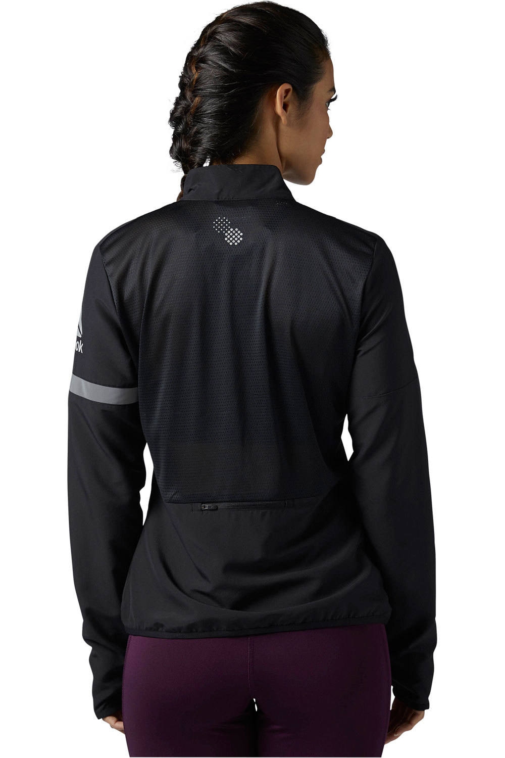 Reebok CHAQUETA RUNNING MUJER RE WND JKT vista trasera