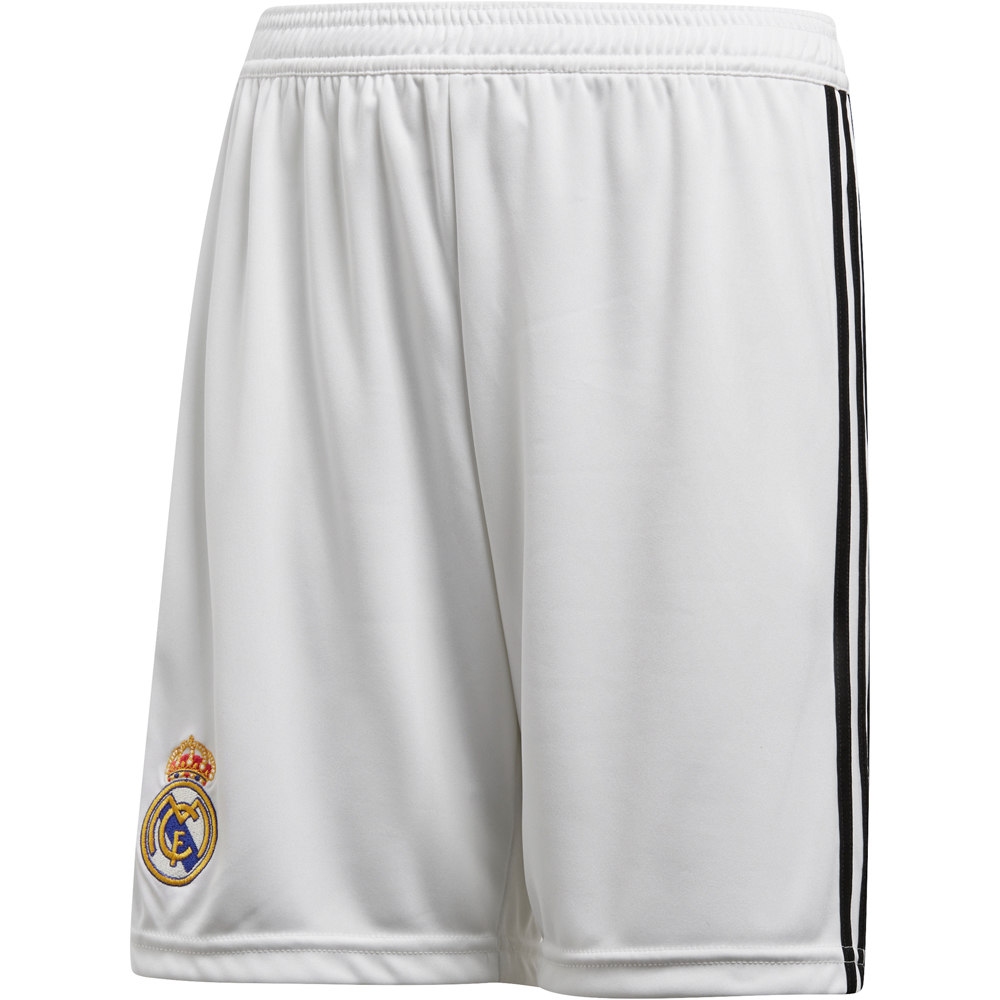 adidas pantalones fútbol oficiales niño R.MADRID 19 H SHO Y vista frontal