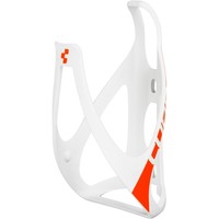 Cube portabidones BOTTLE CAGE HPP MATT WHITE N FLASHRED (13074) vista frontal