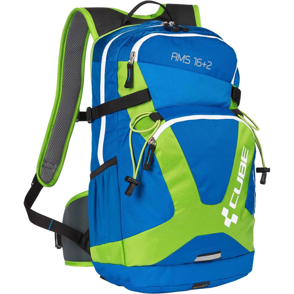 Cube mochila hidratación RUCKSACKAMS 16+2 BLUE N GREEN (12079) vista frontal