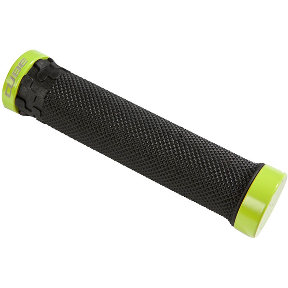 Cube puños manillar GRIPS FRITZZ BLACK N GREEN (11234) vista frontal