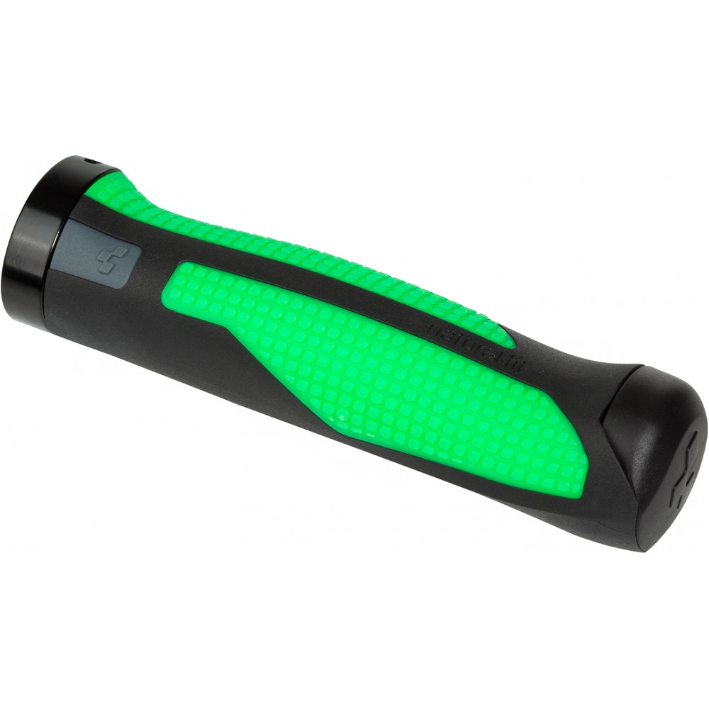 Natural fit gripsrace black n green l 13177 puños manillar Negro (UNICA)