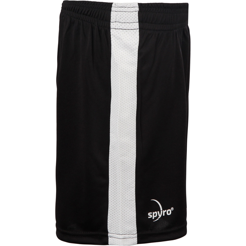 Spyro pantalones cortos futbol niño K-R-TRAINY BLACK/WHITE vista detalle